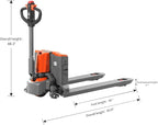 T Tory Carrier Electric Pallet Jack Truck 3300lbs Capacity Lithium Electric Pallet Trucks 48" x27" Forks Li-ion Battery Lift with an Extra Battery