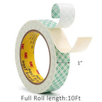 Double Sided Foam Tape 1" x 10Ft 2 Pack White Double Coated Urethane Adhesion Polyurethane Tape for Bonding Attaching Mounting Interior Signage Nameplates DIY Card