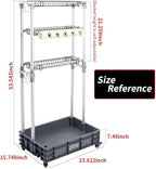 Storage Shelf Broom mop Holder Hold Your Cleaning Supplies Janitorial cart Steel Organizer Wire Rack