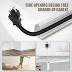 Cord Wall Cover, 118in Self-Adhesive Wire Covers for Cords on Wall, Extension Cable Hider for Floor, Mounted Tv, Home and Office Cavity 0.63" Wx0.31 H (White)