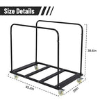 Folding Table Cart, 1800 LBS Heavy Duty Table Trolley with 5" Swivel Wheels, for Garage, Home, Warehouse, Party Event Hotel Furniture 10 Table Capacity