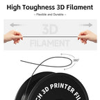 Geeetech 1.75mm PLA 3D Printer Filament, Upgrade Tidy Winding Tangle-Free, Dimensional Accuracy +/- 0.03mm,Black and White (2kg)