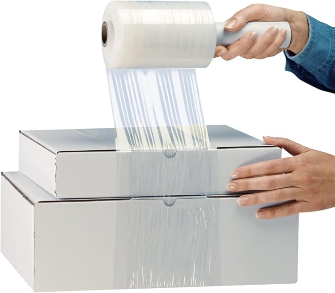 TOTALPACK - 5" x 1,000 FT - 80 Gauge, 6 Pack Shrink Film. Shrink Mini Wrap with Dispenser, Pallet Wrap, Stretch Film Plastic Wrap - Industrial Strength Hand Stretch Wrap.