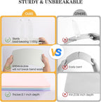 Plastic Clipboard with Pen Holder,Standard A4 Size,Nursing Clip Boards 8.5x11 Heavy Duty,Low Profile Clipboards for Women Kids Teacher,School Office and Home,Light Gray