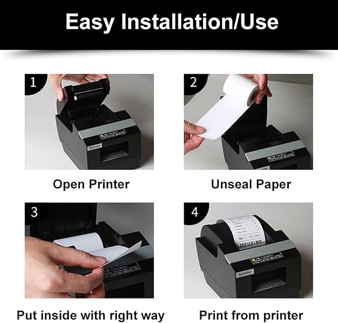 Jayard 2-1/4"X50' Thermal Paper Rolls For Credit Card - Cash Register Rolls - Premium Register Tape Pos Thermal Printer Paper (400 Rolls)