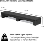 Slim Jim DUN5016 Narrow Heavy-Duty Plastic Poly Dunnage Rack for Warehouses and Commercial Storage 60" x 12" x 8" with 1000 lb Capacity | For Storage, Warehouses, Merchandising