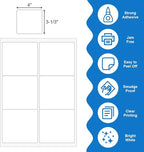 BESTEASY 3 1/3" x 4" Labels Shipping Labels for Laser Inkjet Printers, 6 Up Self Adhesive FBA Address Labels, White Matte Mailing Label Stickers (2000 Sheets, 12000 Labels)