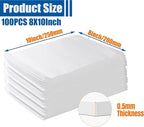 100 Pack Foam Pouches, Cushion Foam Wrap Pouches for Moving and Storing, 8"x10" Foam Wrap Pouches Protect Fragile Items, Protect Mug, Glasses, China, and Dishes, Packing supplies