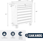 7-Drawer Metal Rolling Tool Chest with Wheels,Tool Storage Cabinet with Locking System，Toolbox with Wheels for Garage,Workshop, Repair Shop(Black, 7-Drawer)