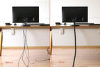 Alex Tech 25ft - 1.25 inch Cord Protector Wire Loom Tubing Cable Sleeve Split Sleeving for USB Cable Power Cord Audio Video Cable – Protect Cat from Chewing Cords - Black