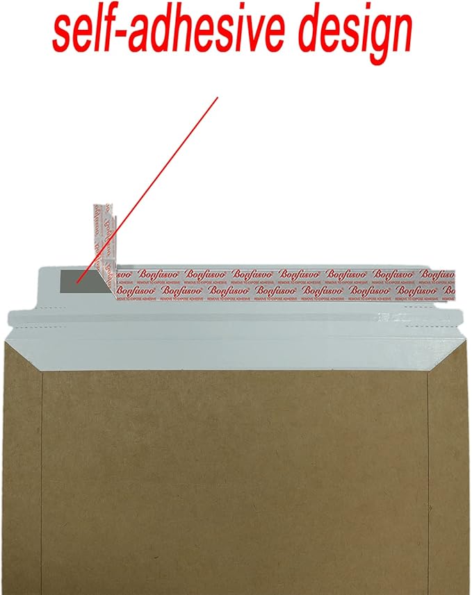 Rigid Mailers 30 Pack 7.5 x 9.5 inches Brown Self Seal Stay Flat Bulk Cardboard Kraft No Bend Mailers Peel and Seal for Document Photos Pictures Papers Files CD