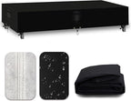 Heavy Duty Patio Furniture Covers Waterproof, 600D Outdoor Furniture Cover Waterproof for Sectional Sofa Couch, Outdoor Dining Table and Chair Set Covers 110''L x 84''W x 28''H, Black