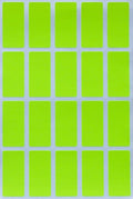 Royal Green Neon Yellow Rectangular Stickers (40mm x 19mm) 1.57 inch x 0.75-1000 Pack