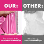 POLYSELLS 100 pcs 6x9 Inches Pink Poly Mailers Shipping Envelopes, Strong Adhesive Sealing, Waterproof, and Tear-resistant Postal Mailing Bags for Clothing, Books, and Accessories