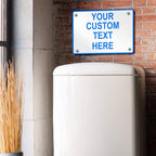 Aluminum Weatherproof Metal Sign Multiple Sizes Custom Personalized Text Here White Blue Notice Travel Horizontal Street Signs 14x10Inches
