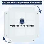 Magnetic Glass Whiteboard, 6' x 4' Glass Dry Erase Board for Wall, 72" x 48" Large Frameless White Board with 1 Marker Tray and 10 Magnets for Office, Home, Classroom - Normal White