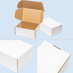 Shipping Boxes 12x9x4 Inches 20 Pack Corrugated Cardboard Mailing Boxes for Small Business - Medium White Literature Mailer Packaging Supplies