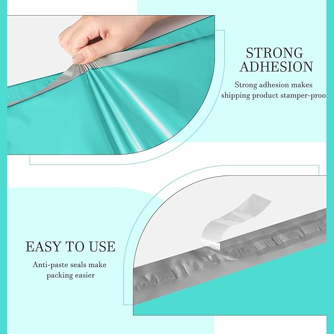 Metronic 100PC Large Shipping Bags Poly Mailers 19x24 Envelopes Mailers with Self Adhesive Waterproof and Tear-Proof Postal Bags in Teal