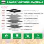Fireproof Document Bag - with 5200°F Heat Insulated, Waterproof Fireproof Bag with Zipper, 8 Layers of Functional Materials, Fireproof Money Bag for Cash/Documents/Valuables, Fire Bag 13.9"x10.6"
