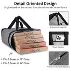 Insulated Reusable Tote Bag for Grocery Shopping for Women/Men, Waterproof Cooler Bags for Travel/Beach/Picnic, Pizza/Food Delivery Bag to Keep Food Cold/Hot (Cationic Cloth, Grey，2-Pack)