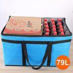 Bodaon 4-Pack Cooler Insulated Food Delivery Bag, Rideshare Delivery Bag, XXX-Large Thermal Bags for Catering/Hot Pizza, Travel/Camping/Picnic/Grocery Reusable Warmer Frozen, Blue-Black Edge