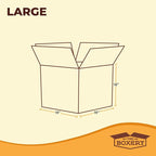 The Boxery Moving Boxes 15-Pack Large | 18x18x18 inch Brown/Kraft Corrugated Cardboard Packing, Moving & Storage for Business/Home – Durable - Eco-Friendly, Recyclable - Made in the USA
