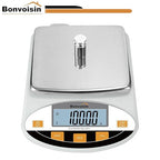 Bonvoisin Lab Scale 1000g x 0.01g Digital Precision Analytical Balance 10mg High Precision Electronic Balance Jewelry Scale Kitchen Scale Scientific Scale Laboratory Scale Balance (1000g x 0.01g)