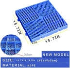 Plastic Pallet, Safety Storage Nestable Shipping Grid Pads, 5pcs HDPE Automotive Non-Slip Platform Firm Warehouse Pad for Supermarket Pet (5pcs-15.7x15.7x2in)