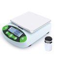 U.S. Solid Digital Analytical Balance 3kg x 0.01g, High Precision Lab Scale, 500g Calibration Weight, 10 Weighing Units, AC 100V-240V & DC 9V, Piece Counting