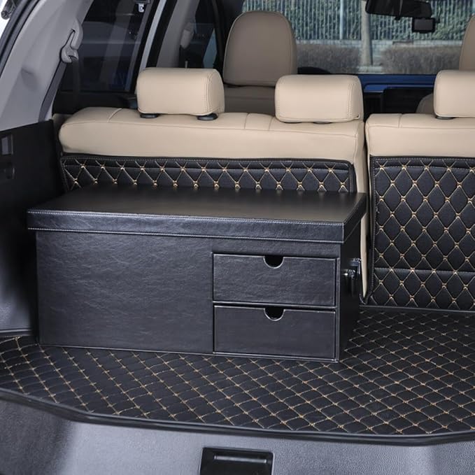 Custom Fit Trunk Cargo Liner for Mercedes GLC Coupe 2016-2022-Black w/Red Stitching