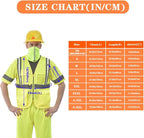 A-SAFETY High vis Reflective Mesh safety Vest ANSI Class 3,with Pockets and Zipper