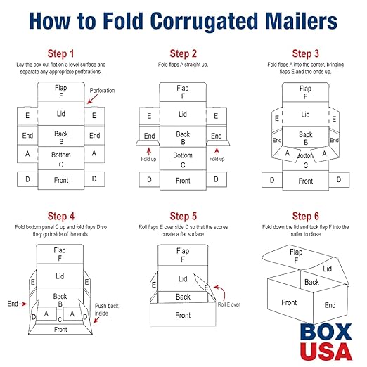 BOX USA Shipping Boxes Small 5"L x 5"W x 5"H, 50-Pack | Corrugated Cardboard Box for Packing, Moving and Storage