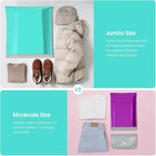 Metronic Poly Mailers 24x24 300Pcs Large Shipping Bags for Clothes Plastic Mailers Strong Self Seal Adhesive Shipping Envelopes for Small Business Tear-resistant Mailer Bags Mailing Envelopes in Teal