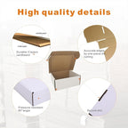 7x6x3'' Corrugated Mailers, 25 Pack, Cardboard Shipping Boxes, White (CM763-25)
