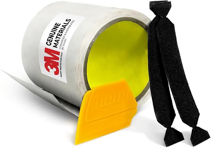 VViViD 3M Clear Paint Protection Vinyl Film 4 Inch Wide Choose Your Size Including Tools (4 Inch x 60 Inch)