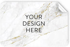 100 Custom Vinyl Stickers - Upload Your own Image, Text, Design, Logo - Personalized Logo Labels for Handmade, Packaging, Bottle, Jars, Candle, Brand Stickers (Gold Marble, 5x3)