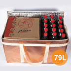 Bodaon 5-Pack Cooler Insulated Food Delivery Bag, Rideshare Delivery Bag, XXX-Large Thermal Bags for Catering/Hot Pizza, Travel/Camping Essentials/Picnic/Grocery Reusable Warmer Frozen, Gold