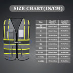 AYKRM 11 color High Vis Reflective Safety Vest for Women Men Security Pocket Zipper