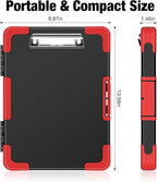 Sooez Toughest Clipboard with Storage, Internal Pen Pouch Included, Letter/ A4 Size, Shockproof Heavy Duty Plastic Clip Boards 8.5x11”, High Capacity Clipboards Box Case for Contractor Trucker Driver