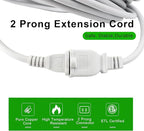 White Waterproof Extension Cord 100ft, 13A 1625W 16AWG ETL-Certified for Outdoor Use, Garden/Heavy Duty Tool Power