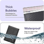 Black 7.25x12 Inch Poly Bubble Mailers #1 | Self Seal Padded Envelopes | Air Cushioned Bubble Mailer | Usable Size 7.25x11 Inch | 100 Pack Bulk | Waterproof | Lightweight Mailing Shipping Bags