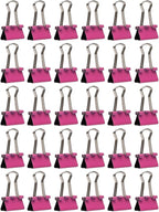 JAM PAPER Colorful Binder Clips - Extra Small - 3/5 Inch (15 mm) - Pink Binderclips - 30/Pack