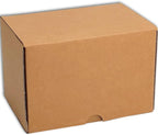 6x4x4 inches Small Shipping Boxes Set of 25 - Brown Mailer Corrugated Cardboard Boxes for Shipping Packaging Mailing Products