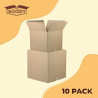 The Boxery Moving Boxes 10-Pack Large | 18x18x18 inch Brown/Kraft Corrugated Cardboard Packing, Moving & Storage for Business/Home – Durable - Eco-Friendly, Recyclable - Made in the USA