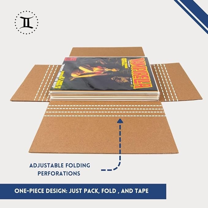 Gemini Magazine and Comic Book Mailers for Shipping (8.5x11x2’’ – 100 Mailers + 100 Fillers) | Protective Fillers for Extra Support | US-Made, Expandable, Great for Shipping Documents, Photos & More.