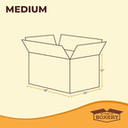 The Boxery Moving Boxes 10-Pack Medium | 18x14x12 inch Brown/Kraft Corrugated Cardboard Packing, Moving & Storage for Business/Home – Durable - Eco-Friendly, Recyclable - Made in the USA