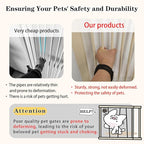 Lumizone Extra Tall Pet Gate 55.12" High Pressure Mounted 46.65"-50.78" Extra Wide (9 Sizes) 1.37" Gap for Cat Dog Stairs Doorway Hallway No Drilling Auto-Close (46.65"-50.78" W, Cream White)
