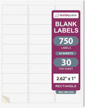 NextDayLabels - 2.5/8" x 1" Rectangular Sticker Labels for Printer - White Laser/Inkjet Printer Labels Return Address Labels Shipping Label Stickers (25 Sheets, 30 Per Sheet, 750 Labels)