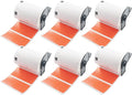 BETCKEY - Large Multi-Purpose Labels Replacement for Brother DK-1240 (4 in x 2 in), Compatible with Brother QL Label Printers [6 Rolls/3600 Labels, Red]