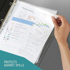 Sheet Protectors, 50 Count Clear Page Protectors for 3 Ring Binder, Top Loading Plastic Sleeves 8.5 x 11 inch